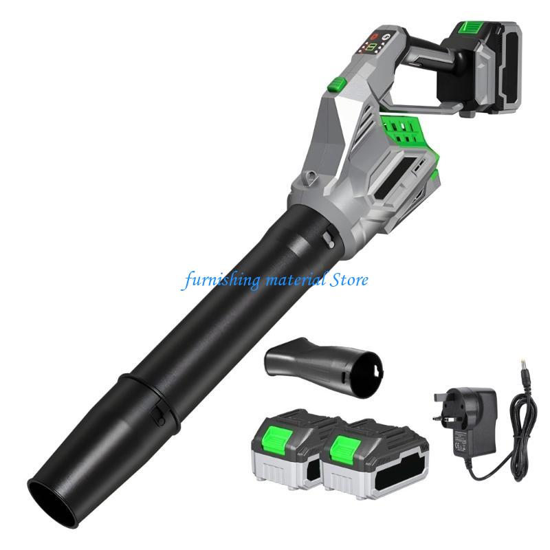Y5GD High Power 220V Cordless Blower For Home Garden Snow Leaves Industrial Cleaning With 2Batteries Power Adapter
