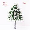 5pcs Plastic Mini Snow Pine Model Trees Green Winter Snow Scene Tree High Quality DIY Crafts