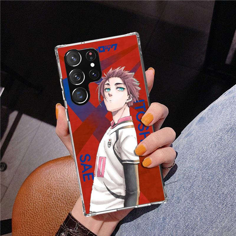 Hot Anime Blue Lock Phone Case For Samsung Galaxy S24 S25 Edge S26 Ultra S23 S22 S21 Plus S20 FE + Personalized Print Cover Gala
