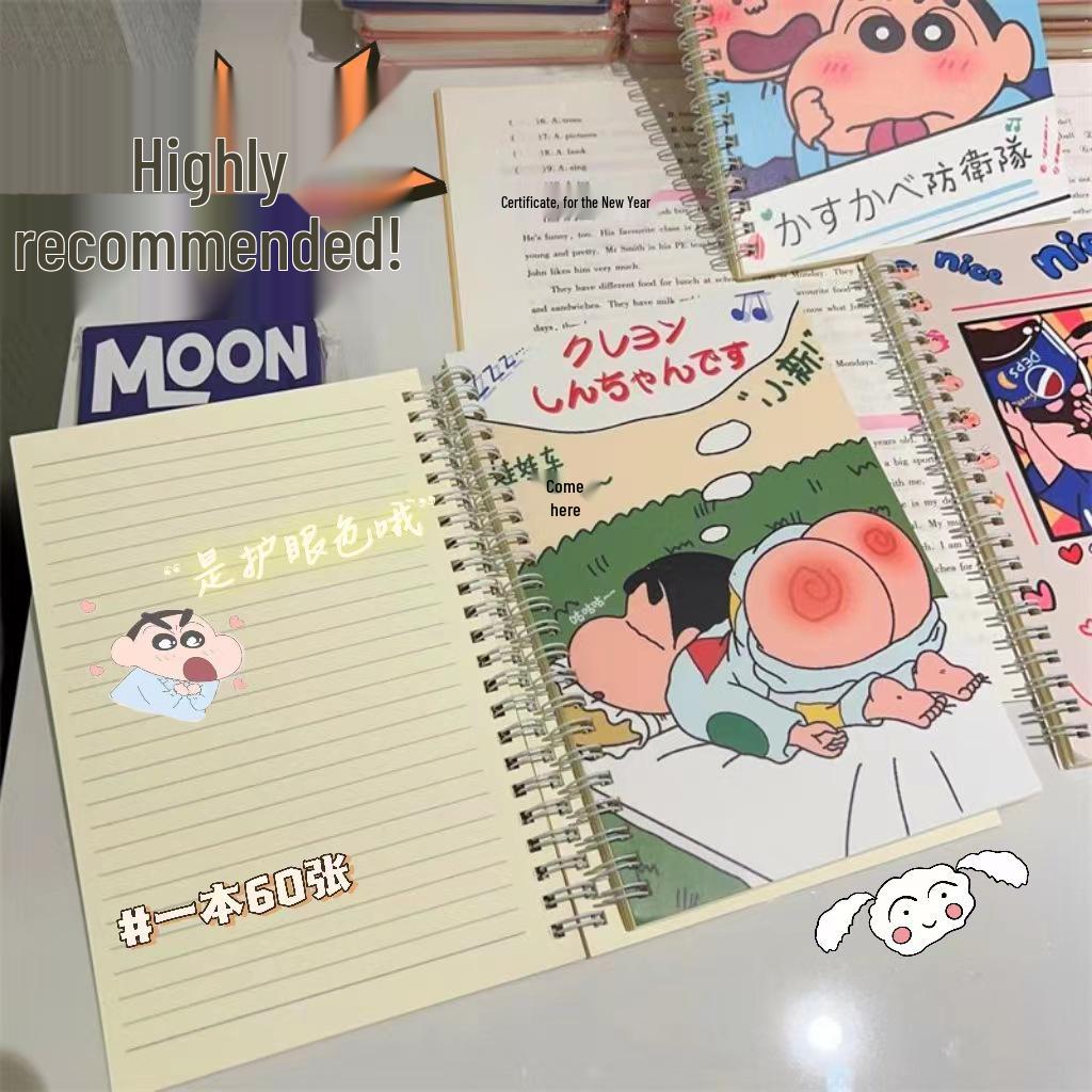 A5 Spiral Notebook Crayon Shin-chan Cute Girly Diary