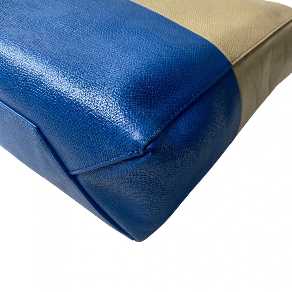 Used CELINEShoulder Bag Beige/blue Leather Women