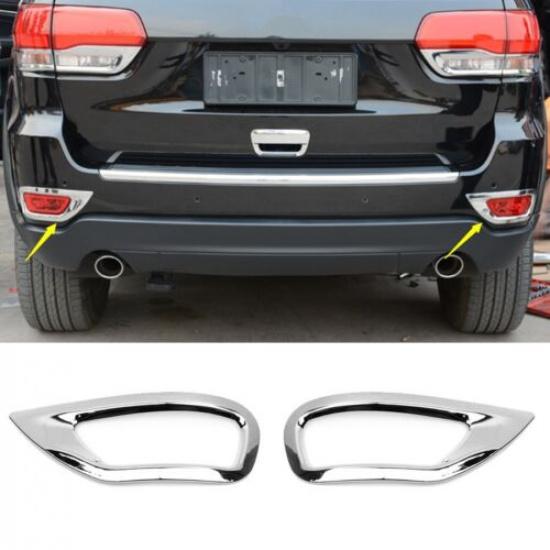 Chrome Rear Fog Light Lamp Molding Cover For Jeep Grand Cherokee 2014-2017 USA