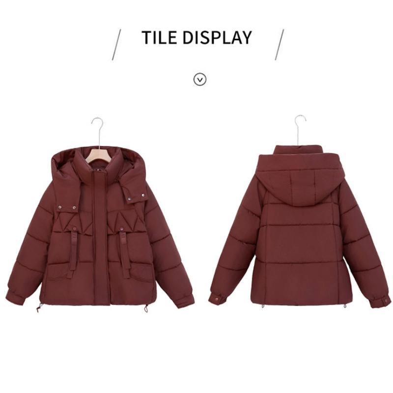 Women’s Short Hooded Windproof Thicken Warm Winter Jacket