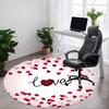 1pc Love Hearts Carpet for Office Non Slip, Round Carpet, Soft & Comfortable, Carpet for Office, Lightweight Round Floor Mat