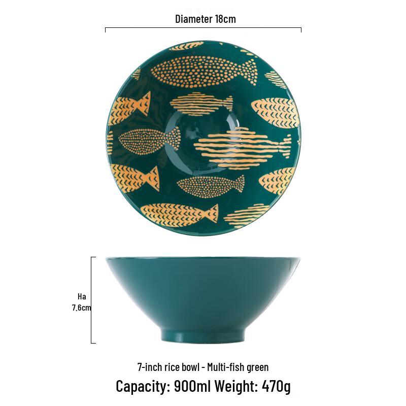 

Japanese Style 7-inch Ceramic Douli Bowl Set 7-inch, Set of 2