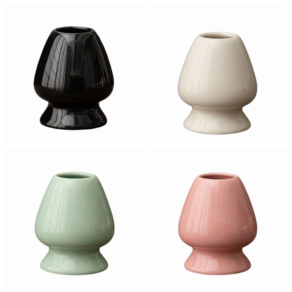 Durable Ceramic Chasen Holder Retro Ceramic Holder Practical Matcha Whisk Stand  Kitchen Use