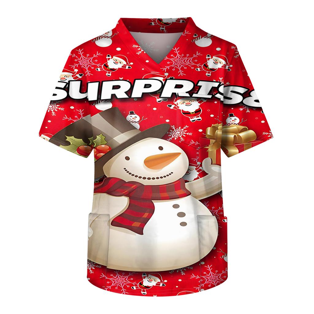 Pánská pracovní halenka s krátkým rukávem a výstřihem do V na hrudi