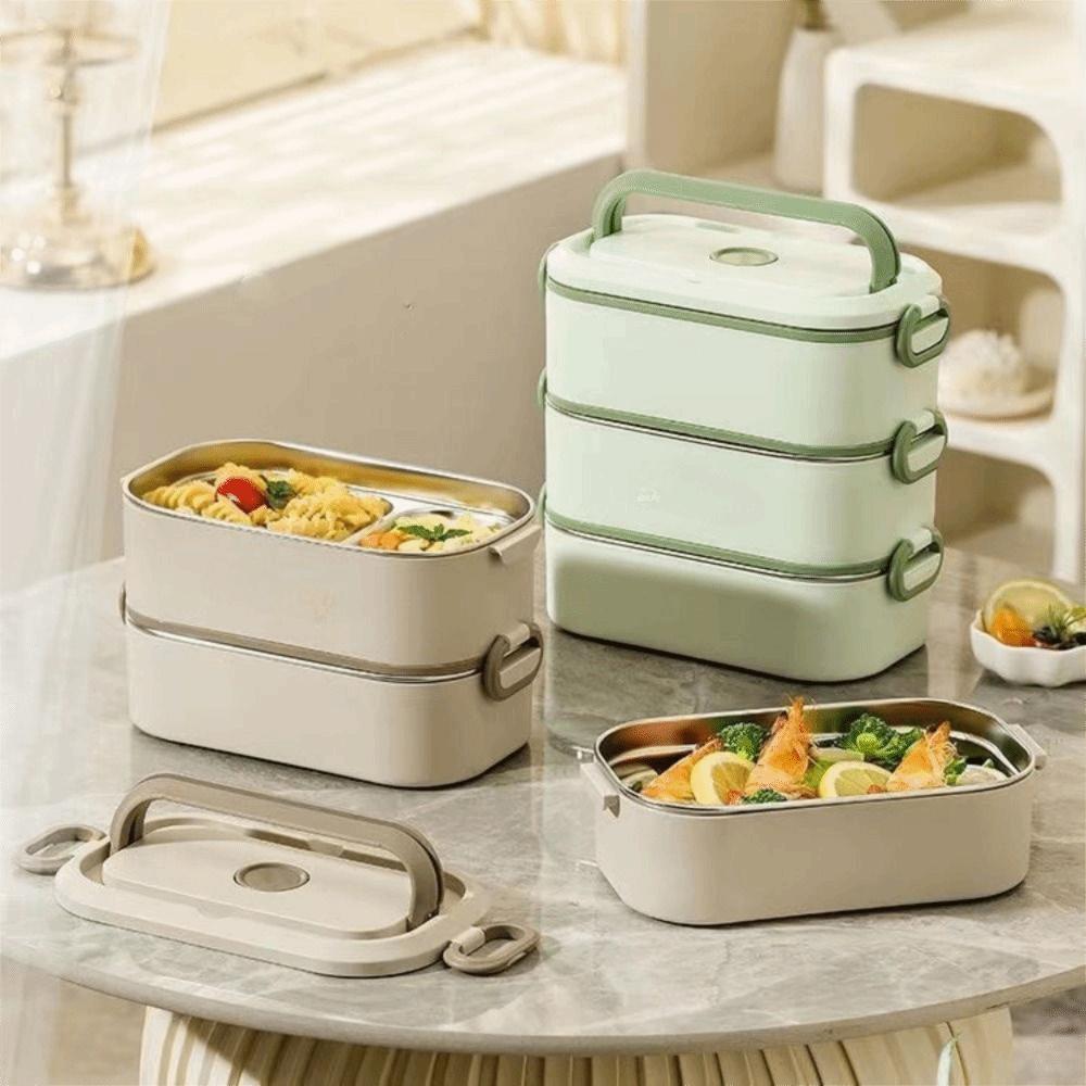Stackable Lunch Box Leakproof Food Container Insulation Stainless Steel Food Box  Travel