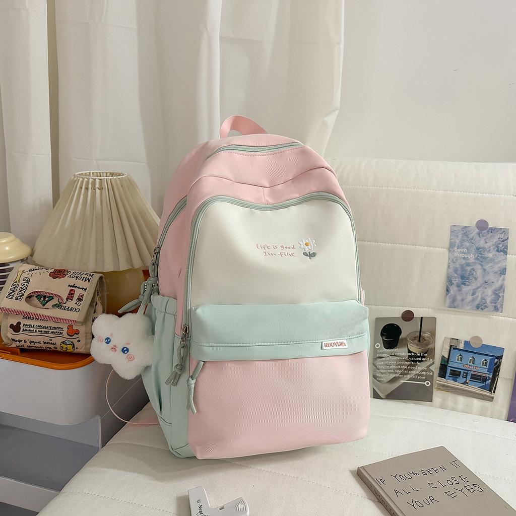 Schoolbag Japanese Retro High School Student Junior High School Student Schoolbag Girls Korean Version Casual Backpack Men Large Capacity Travel