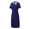Toluoman Damen Marineblaues Professionelles Bleistiftkleid