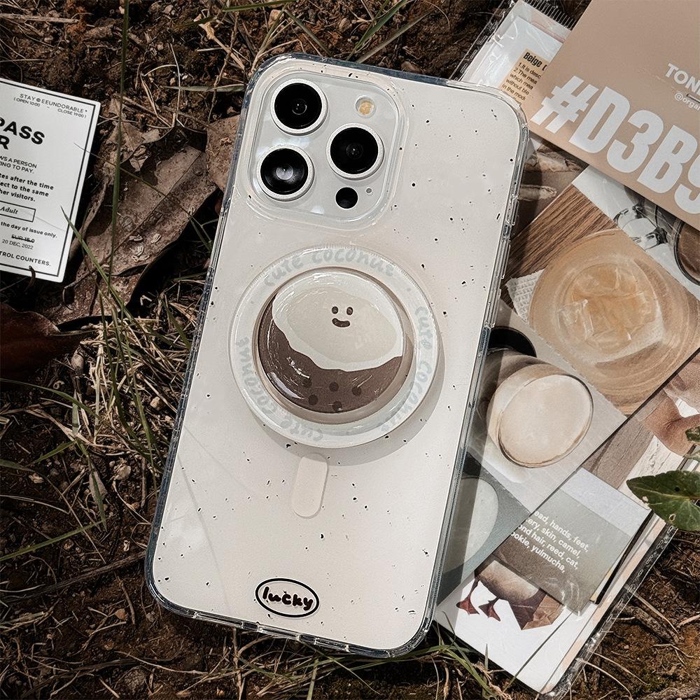 Creative Coconut Stand Phone Case for iPhone 13 iPhone 15 iPhone 16 Pro Max