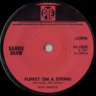 7inch Record SANDIE SHAW - Puppet On A String 7N17272 Pye Records 1967 UK Rock Used