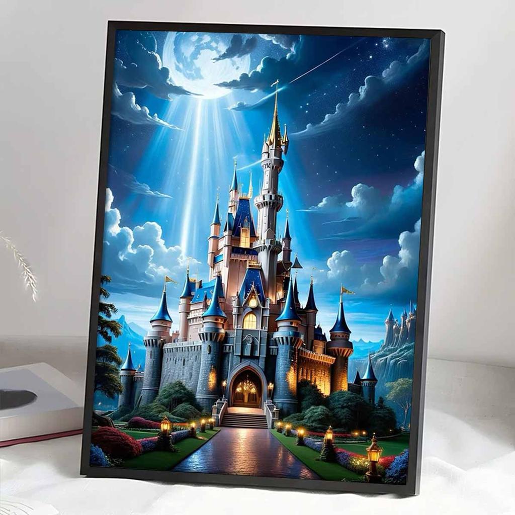 DIY Diamond Painting Castle Cross Stitch Kit Mosaic Art Diamond Painting Full Circle Diamond Home Decoration