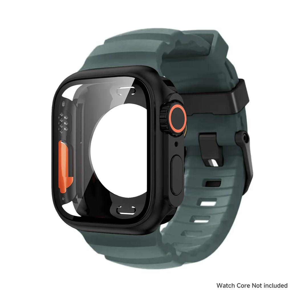 Case+Silicone Strap For Apple Watch S11 S10 46mm SE3/2/1 Change to Ultra PC Cover For iWatch Series 9 8 7 45mm Series 6 5 4 44mm