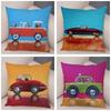 Wohnkultur Bunte Cartoon Fahren Bus Hund Kissenbezug Nette Haustier Dalmatiner Kissenbezug Sofa Hause Auto Dekoration