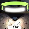 COB/LED Intelligent Waving Sensor Headlight Rechargeable Reflective Headband Headlamp for Outdoor Night Fishing Cycling Hiking