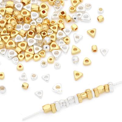 10 Piezas Separadores de Cobre Abalorios Geométricos Dijes para Fabricación Artesanal de Collares Pulseras Joyería DIY