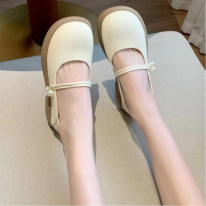 Soft Leather Women's Flat Sole Single Shoes, Summer And Autumn Small Leather Shoes