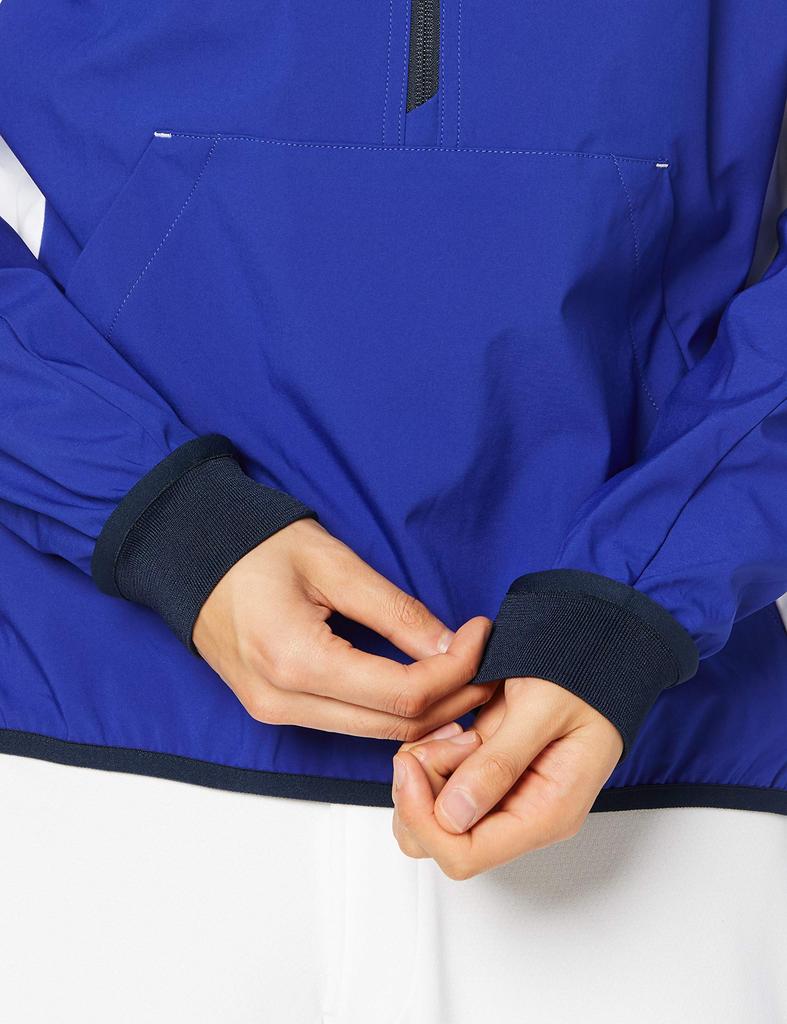 SSK Long Sleeve Half Zip Bonded Blue and White Size S Size Men's Jacket, (6310), (Japan S)