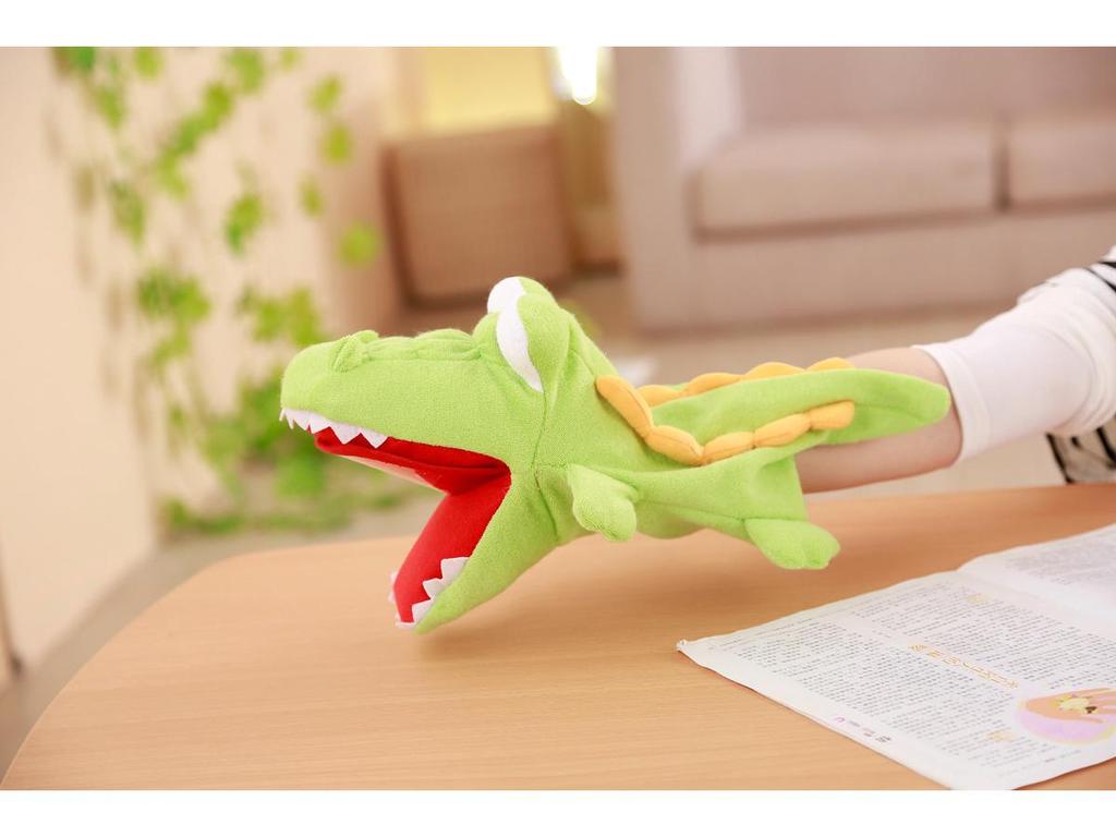 Plush Shark Hand Puppet Toy - Movable Mouth for Infants and Babies