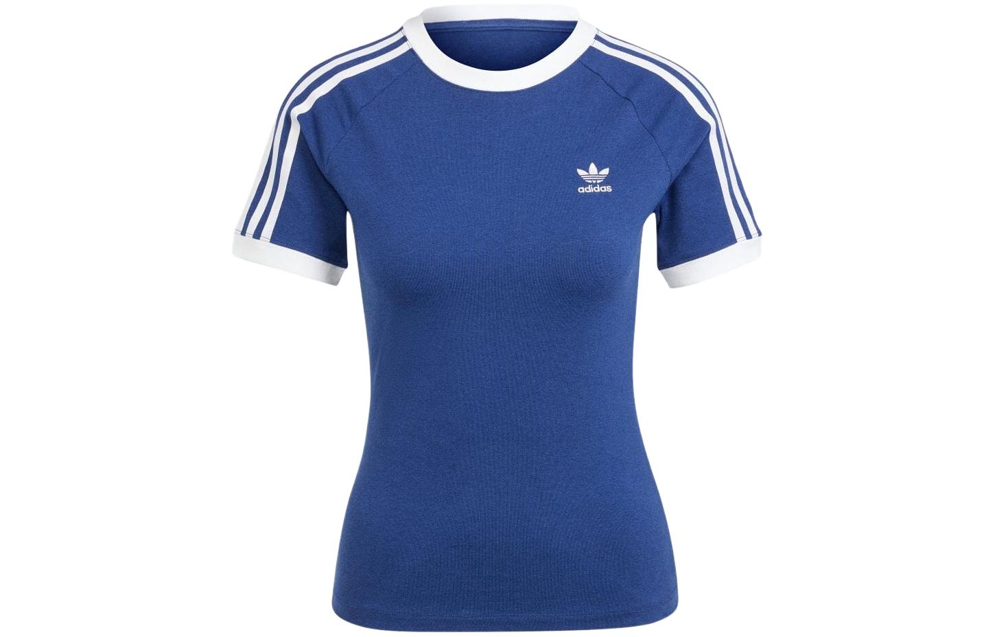 Adidas Originals Raglan Sleeve T Shirt Women s Dark Blue IR8112 XS