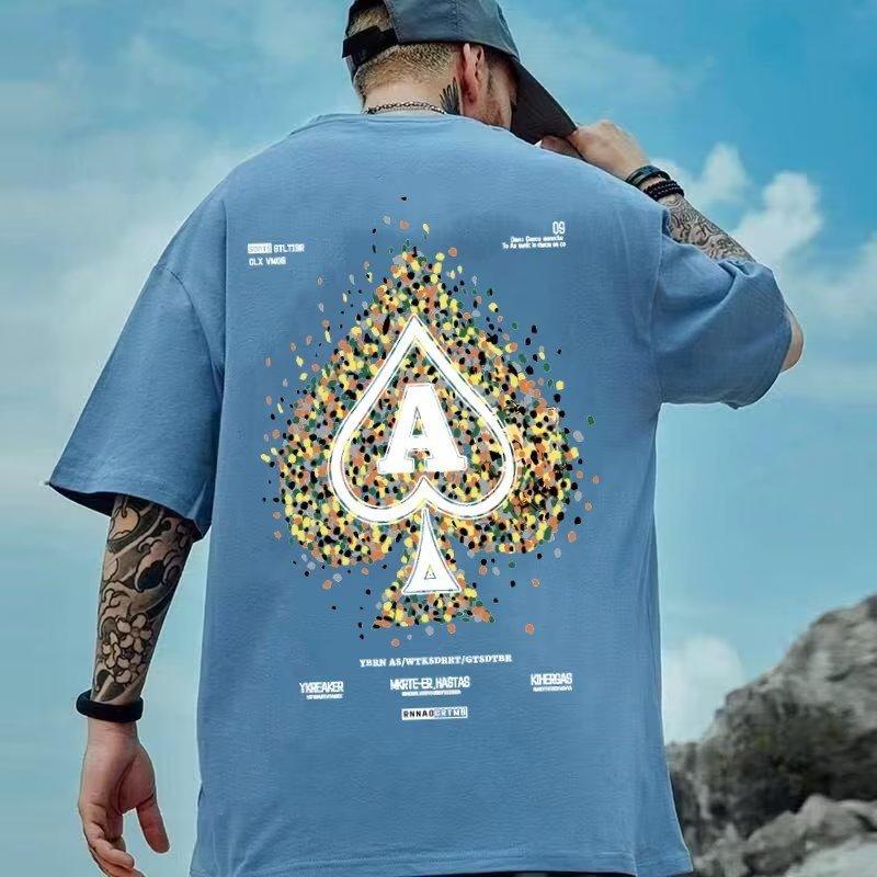 Barbati Poker O carte de joc Moda Tricouri Tricou Vara Top