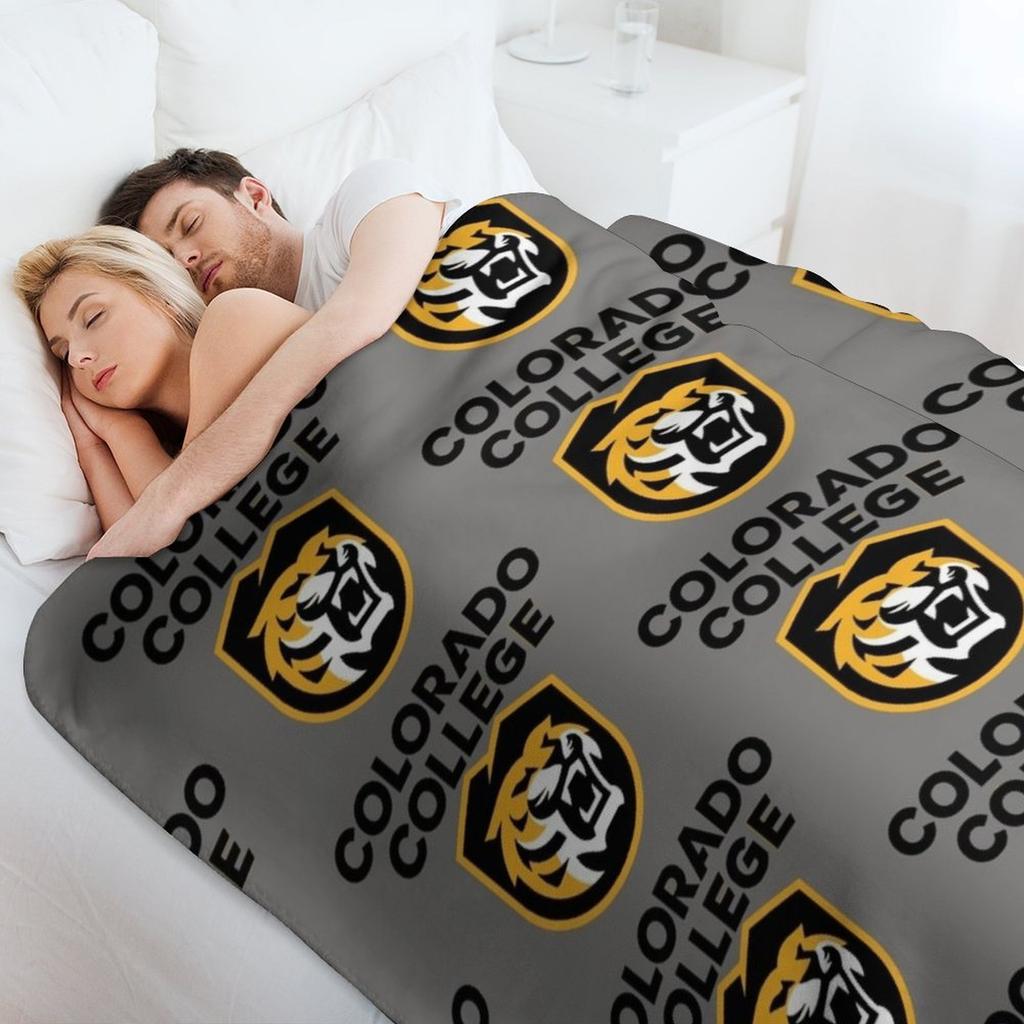 Tigers (Colorado College) Throw Blanket Cozy Light Blanket for Travel Camping Picnic