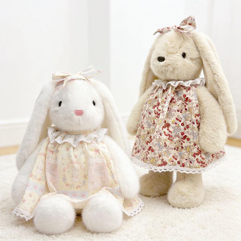 Three-Color Rabbit Plush Doll: Cute, Detachable, Soothing Toy for Kids & Girlfriends, Perfect Birthday Gift