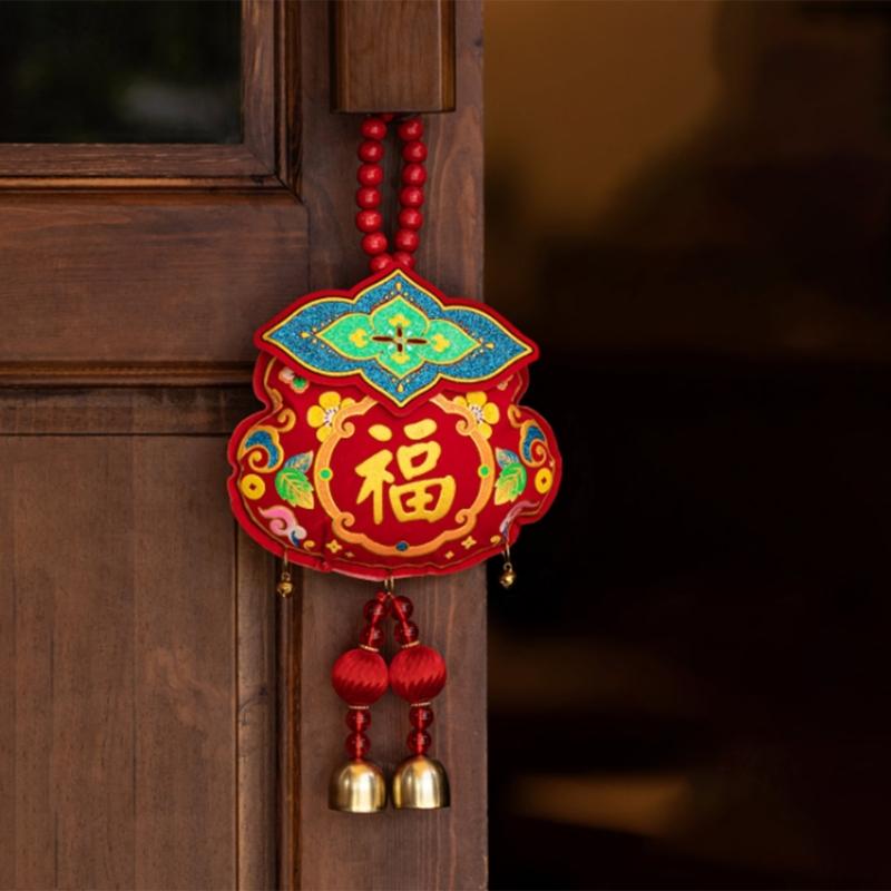 Strong Hook Fabric Festival Hanging Ornament For Chinese New Year Decoration Multi Purpose Accessories