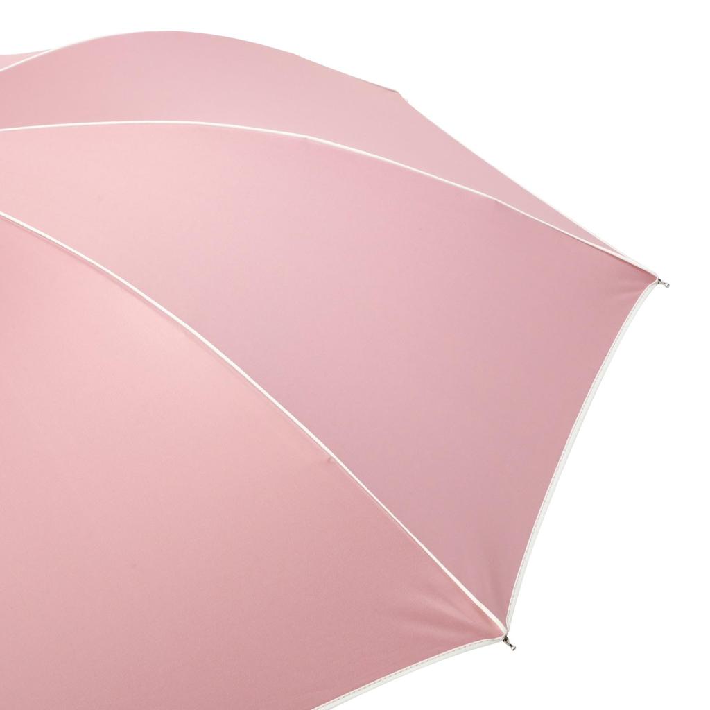 Francfranc Blackout Piping Long Umbrella, 50cm, Pink (For Rain or Shine)
