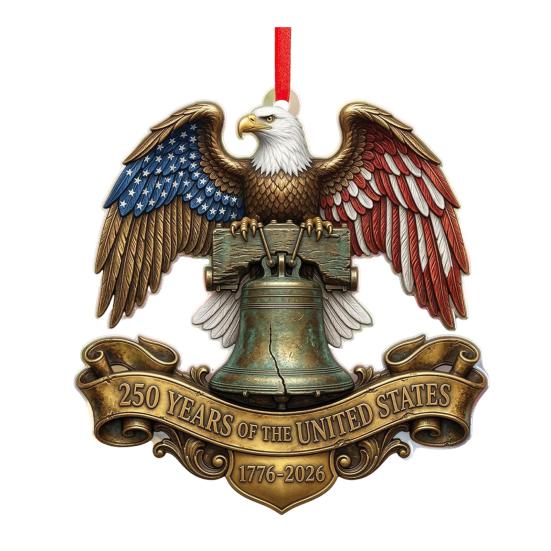 

2D Acrylic America 250th Anniversary Ornament 250 Years Patriotic Hanging Decoration D
