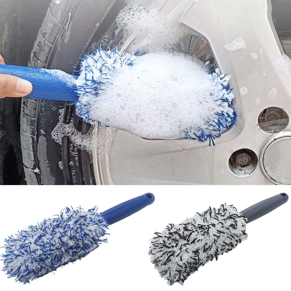 Car Cleaner Tire Rim Cleaning Brush Plush Microfiber Dust Removal Brush New Car Wheel Hub Brush