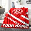 Name Custom Fortuna Düsseldorf Print Flannel Blanket High Quality Warm Comfortable Cover for All Seasons Perfect for Gifts Home Decor