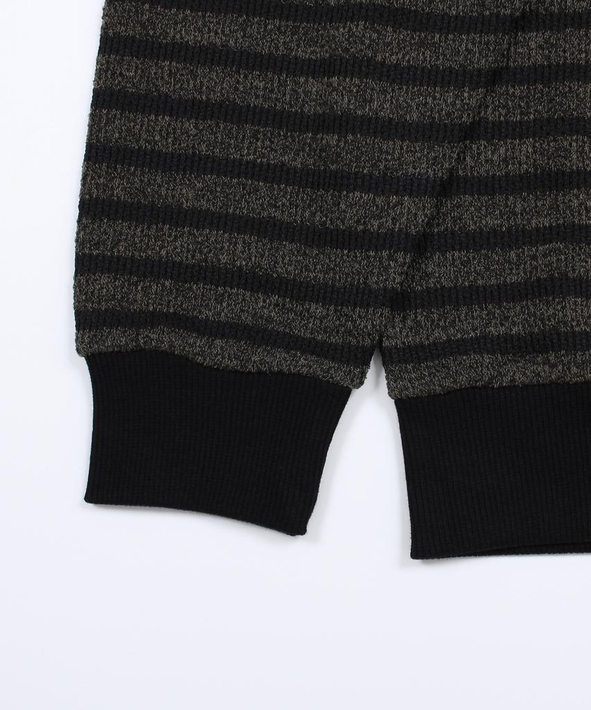 CAMEL WORK Relaxed Striped Knit (Green)