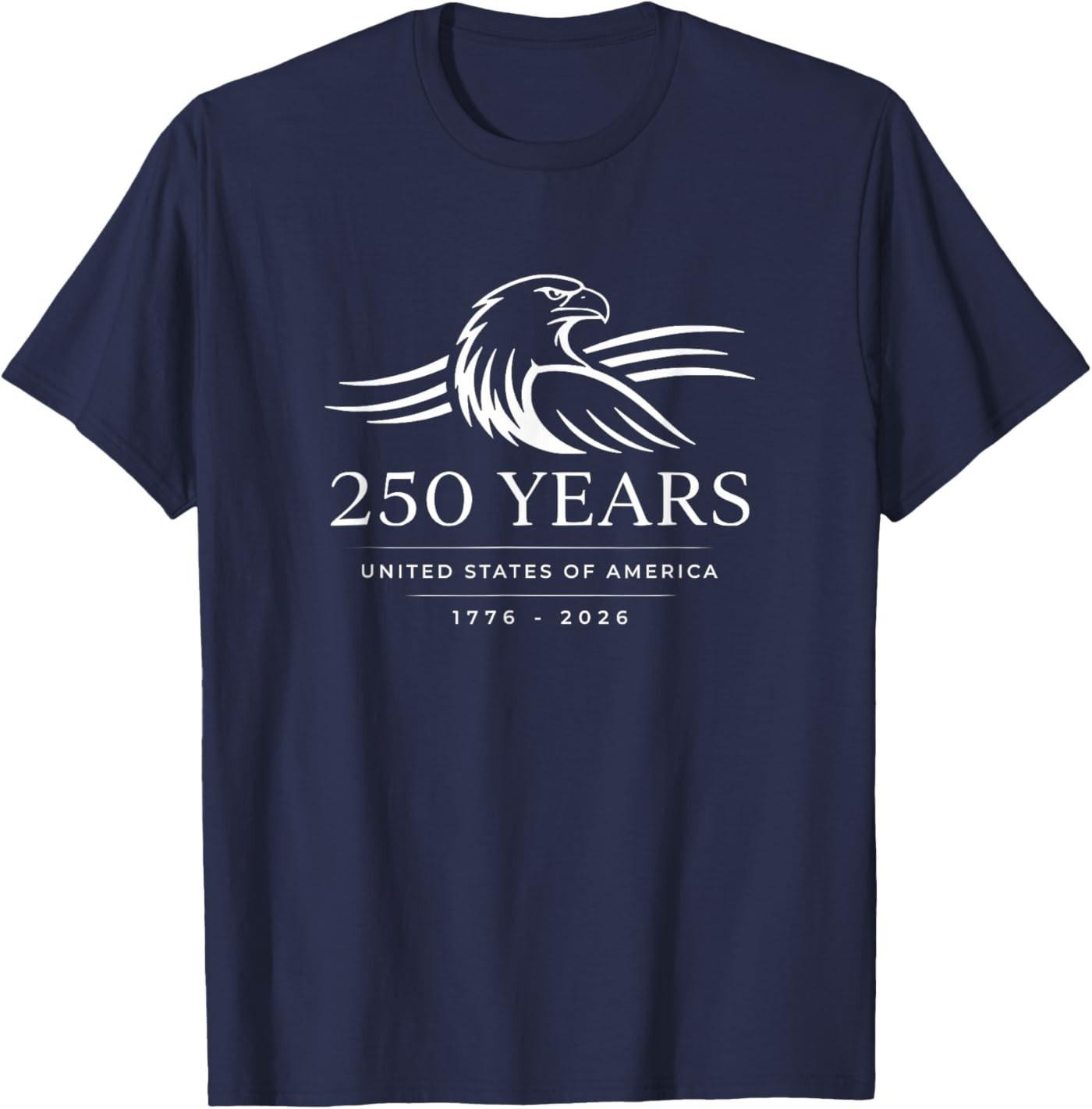 

July 4th 2026 250 Years Anniversary USA Eagle Patriotic T-Shirt S разноцветный