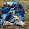 1PC Hogwarts Owl Umbrella-8-Rib Reinforced, Automatic Open, Lightweight & Durable, Cute Fashion Accessory for Outdoor, D2672
