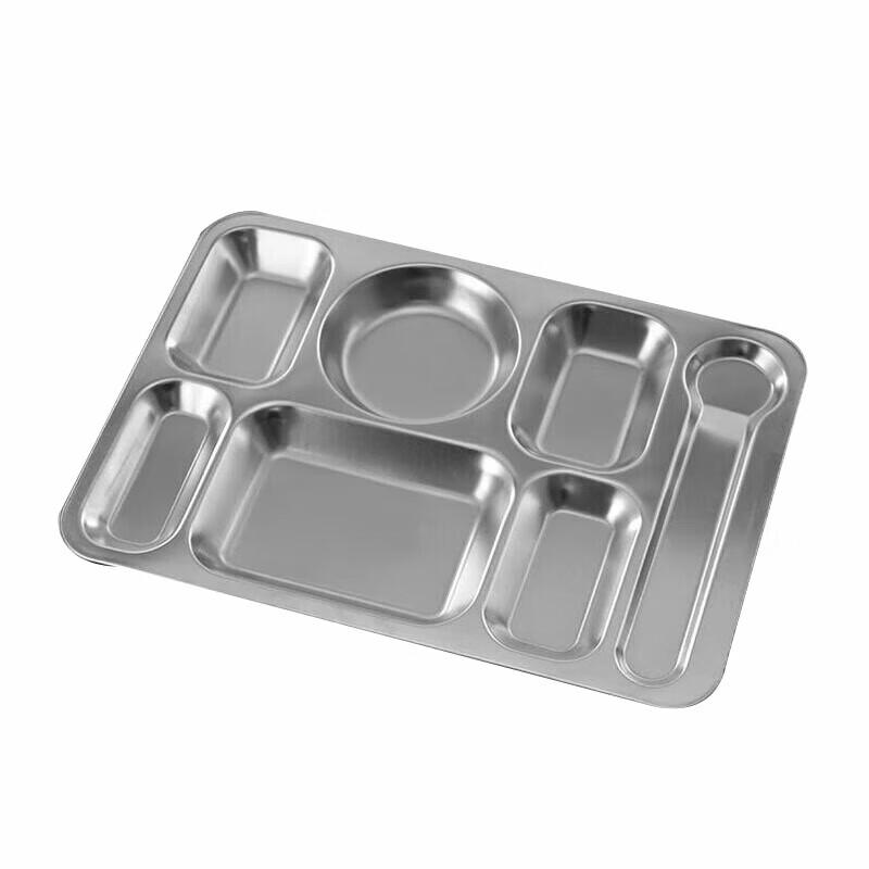 JingQingFu 304 Stainless Steel Divided Canteen Tray