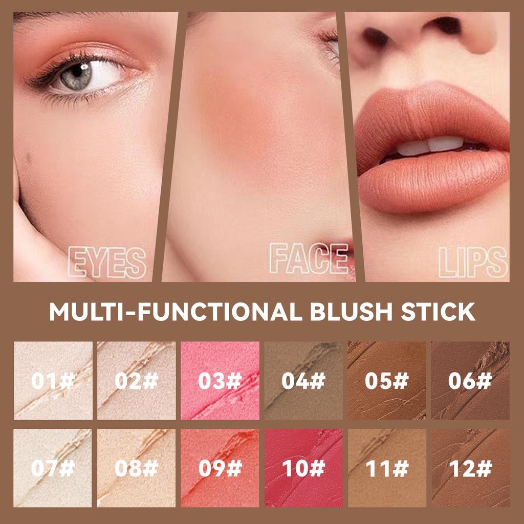 MLSMILE Contour & Highlight Stick Set: Concealer, Blush, Sculpting Shadow, Under-Eye Pen, Matte.