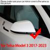 Vysoko kvalitný kryt zrkadla štýl M Krytka bočného spätného zrkadla auta Ozdoba Pre Tesla Model 3 2017 2018    2022 2023
