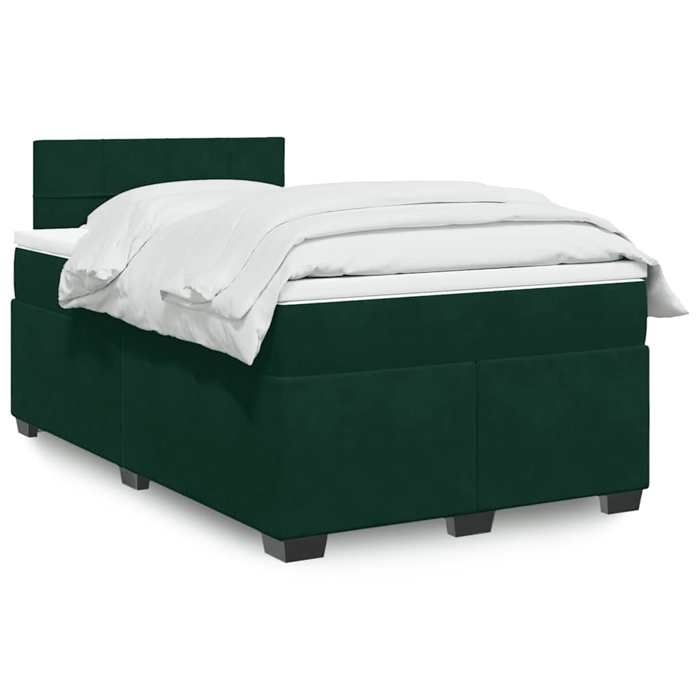 Maison Exclusive - Bettlattenrost mit dunkelgrüner Matratze 120x190 cm