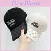 Street Style Embroidered Letter Baseball Cap With Warm Fleece For Winter Fashion
