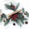 30/60Pcs Artificial Plants Plastic Pine Needles Snowflake Christmas Atmosphere Decor Home Living Room Gift Box Fillers Ornaments