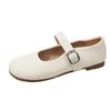 Fashion one-word buckle with shallow mouth soft sole non-slip single shoes, spring and autumn 2025 new French evening breeze Mary Jane women's shoes