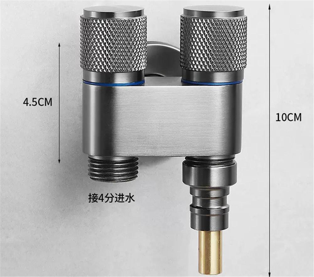 

Tuqiu Gun Серый ручной распылитель для биде Душевой комплект для унитаза Латунная душевая головка Shattaf Медный клапан Набор струйных кранов для биде