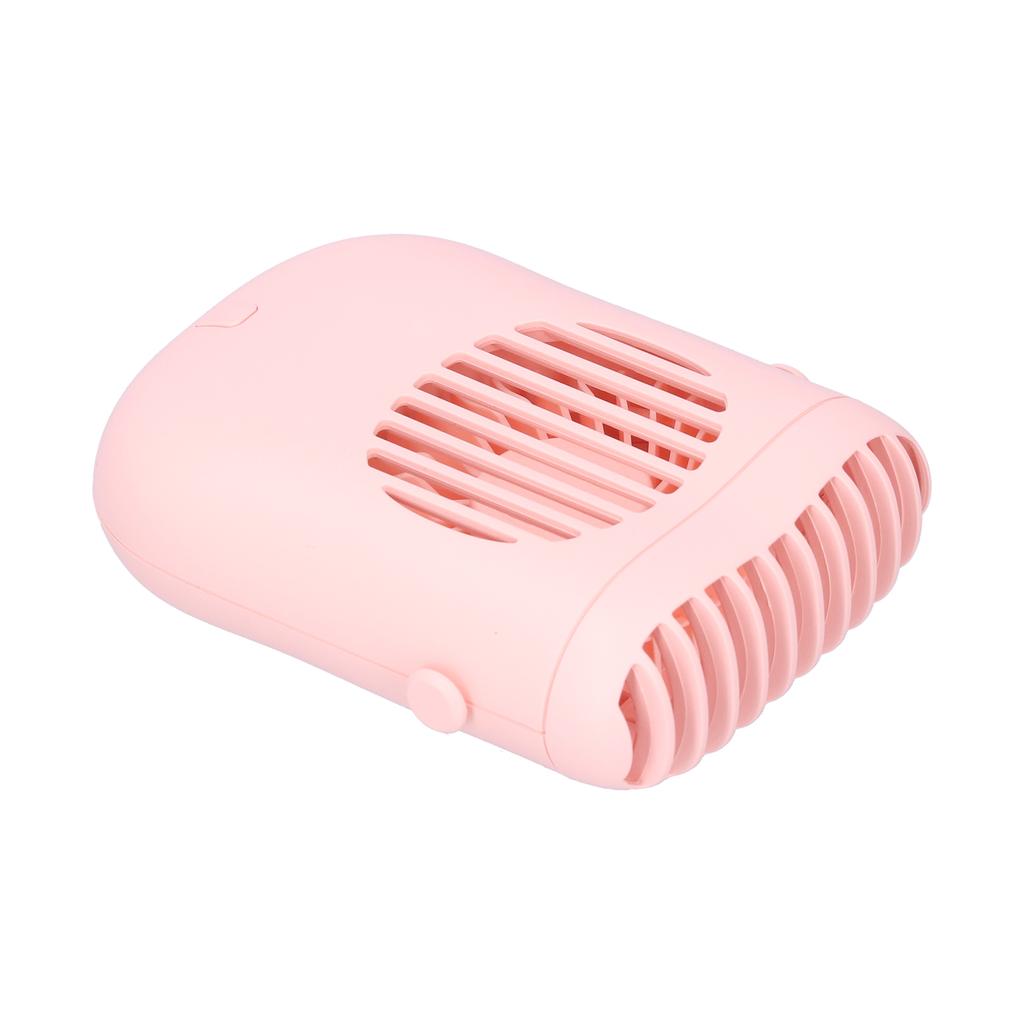 Hand Held Mini Fan USB Charging Waist Hanging Fan for Home Office Traveling Pink