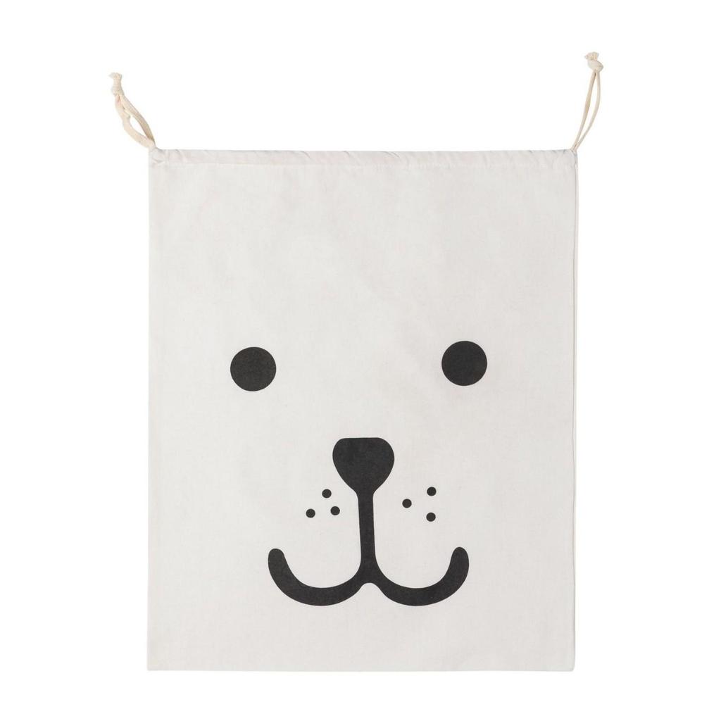 Custom Logo Cotton Drawstring Canvas Pouch - Clothes Storage Linen Bag