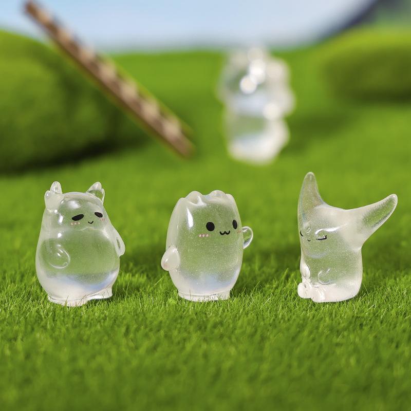 Μικρο-τοπίο Δημιουργικό Χαριτωμένο Φωτεινό Μικρό Ξωτικό Σπίτι Επιτραπέζιος Υπολογιστής Αυτοκίνητο Ρητίνη Χειροτεχνία Διακοσμητικά Μικρά Στολίδια