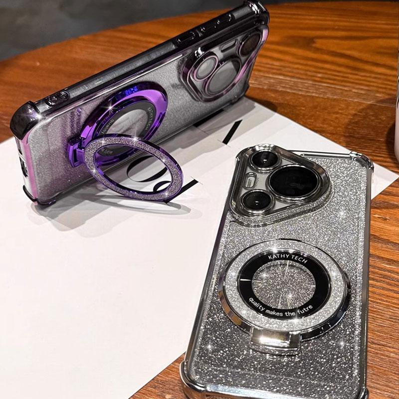 Shockproof Case for Samsung Galaxy S26 S25 FE S24 Plus S23 S22 Ultra A56 A36 A26 A17 A57 A37 Glitter Stand Holder Bracelet Cover