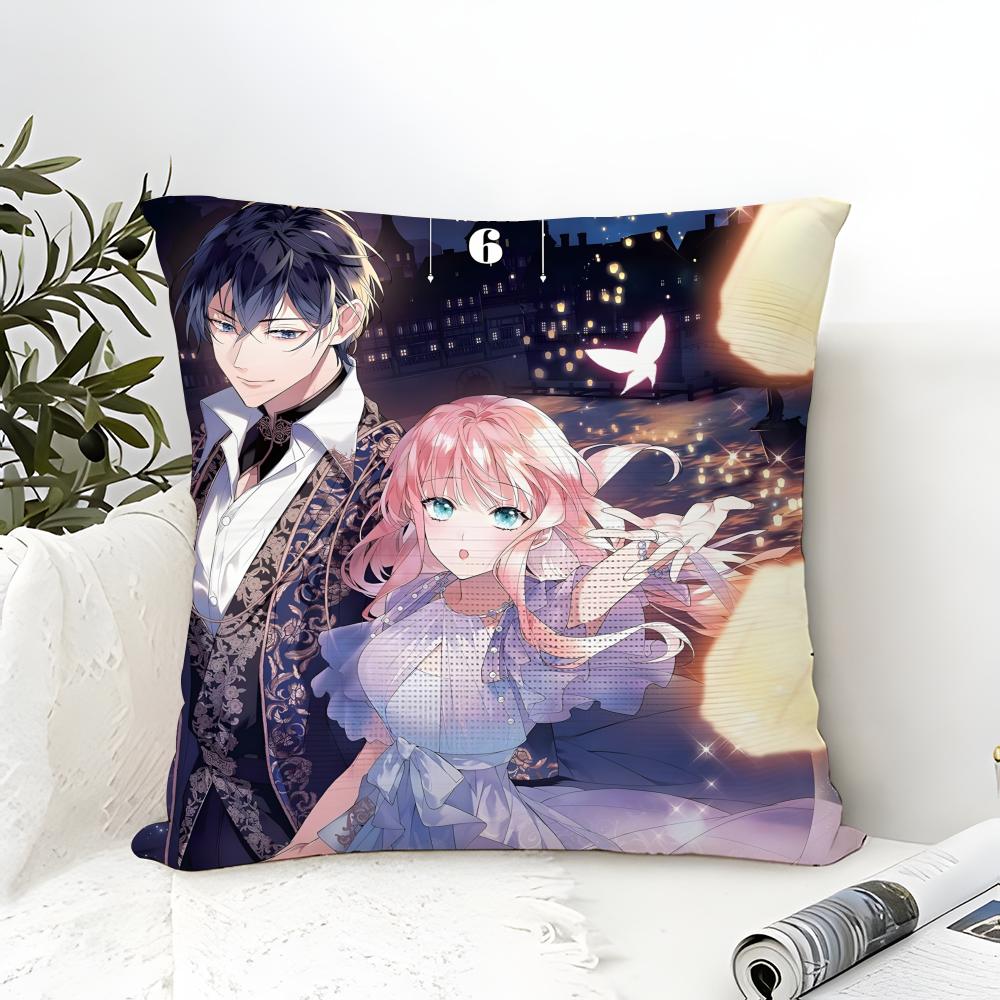 Pillow Case Cotton Linen Fabric Square Zipper Pillowcase Home Decorative Living Room Comic Light Novel 7-7Th Time Loop 1
