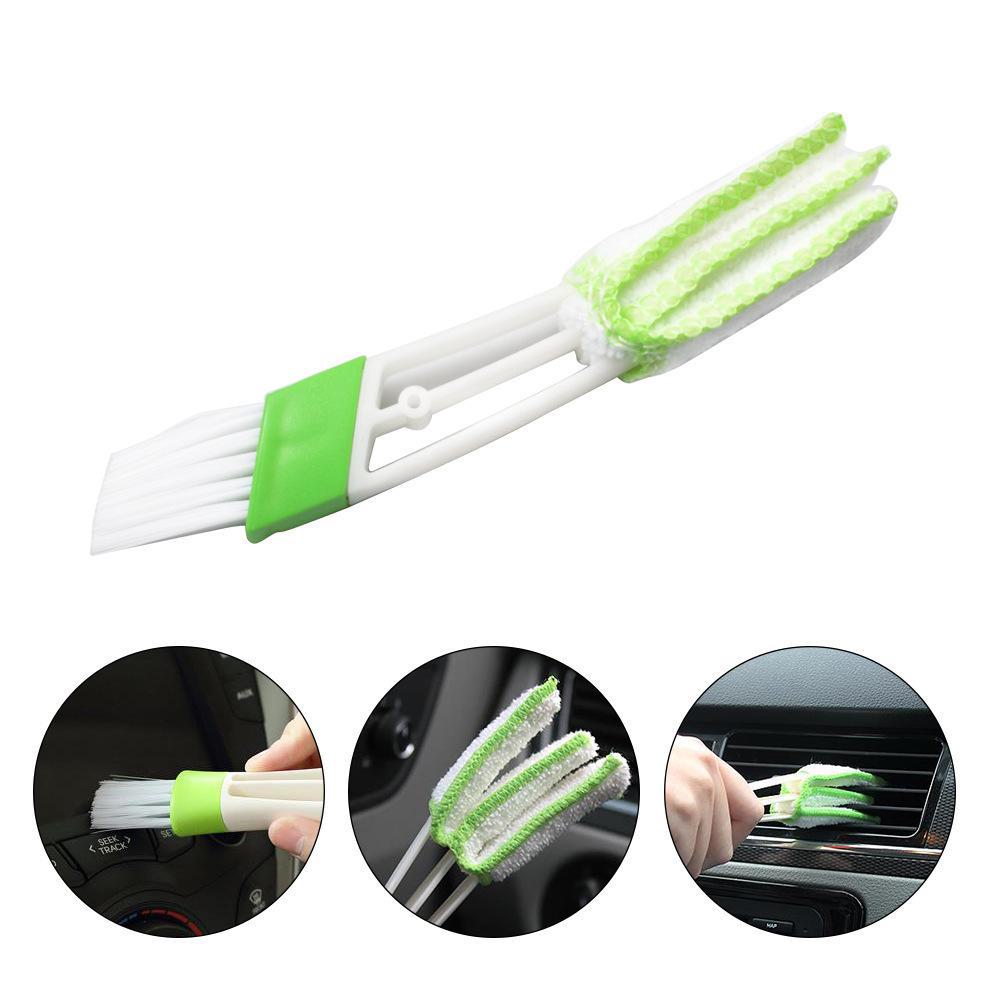 

Двойная щетка для очистки пыли в салоне автомобиля для вентиляционных отверстий и щелей Double-headed Vent Brush